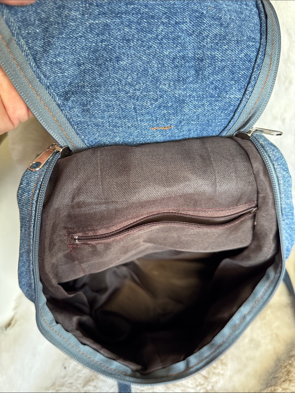 Levi's Denim Backpack Purse in Classic Blue - Picture 6 of 16